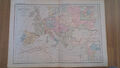 Original handfarbige Karte von Europa 1715 Ludwig XIV. Atlas Delamarche 1897