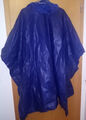Großes Regencape, blau, Regen Cape, Poncho, Unisex, OneSize Polyester mit Tasche