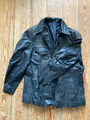 Lederjacke, schwarz im Retro-Look