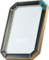 Happy Homewares Modern Designer schwarz glänzend Epoxid 4x6 Bilderrahmen mit Gold |
