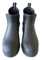 Schwarze knöchelhohe Gummistiefel, Boots mit Stretcheinatz, Größe 41