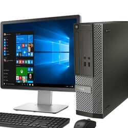 SCHNELLER COMPUTER i5 4th QUAD WLAN DESKTOP PC & TFT SET 16GB WINDOWS 10 SSD & HDD