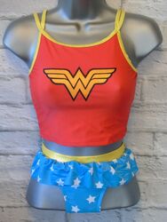 Mädchen Wonder Woman Tankini Bikini Badeanzug Alter 3-4-5-6-7-8-9-10-11-12 Jahre