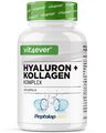 Hyaluron + Kollagen Komplex - 240 Kapseln Hochdosierte Hautformel + Silizium B7