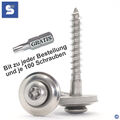 Spenglerschrauben Edelstahl A2 V2A | Dichtscheibe 15mm | 4,5x20 - 250 mm | Torx