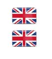 2x 3D Gel Aufkleber England United Kingdom Flag British Sticker GB Emblem Badge