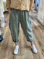 Leinen Hose Khaki leichter Ballon Schnitt One Size bis Gr: 42 (N5)