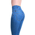 Damen Skinny Jeans Taillenhose High Waist Stretch Slim Fit Hoher Bund Röhre