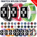 GEFLOCHTENES SOLO LOOP Sport Nylon Armband kompatibel mit Apple Watch Series 1-8