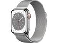 Apple Watch Series 8 GPS + Cellular 41mm Edelstahl silber Milanaise - SEHR GUT