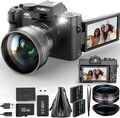 4K Digitalkamera 48MP 16X Videokamera WiFi&App Steuerung für Anfänger Fotografie