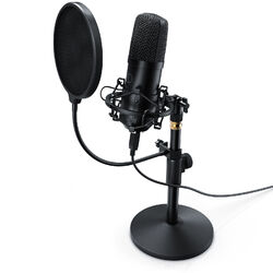 LIAM & DAAN Profi Podcast Set USB Studiomikro Großmembran KondensatormikrofonAll-in-One Paket / Livestream / Blogger Musiker Gamer /