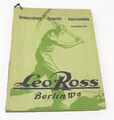 Alter Katalog Leo Ross Berlin 1937 Baumaschinen Baugeräte Werkzeug Eisenbahn 