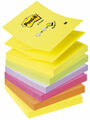 6x 100 Blatt Post-it Haftnotizen Notizzettel 3M Z-Notes Neon 76x76mm neonfarben