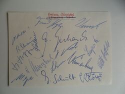 Fortuna Düsseldorf - Postkarte signiert - 60er Jahre - Mannschaft #400