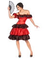 Flamenco-Damenkostüm Spanische Tänzerin rot-schwarz - Cod.226132