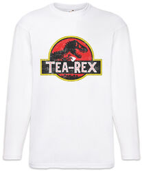 Tea-Rex I Herren Langarm T-Shirt Tyrannosaurus Tea T Fun Rex Dinosaurier Dino