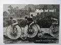 Mofa ist out! Zeitreise in das Jahr 1858 Dampfkarussells Hochradfahrschule AK 