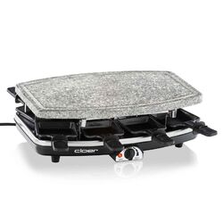 Raclette Grill Cloer-6430 Naturstein 8 große Pfännchen NEU (B-Ware)