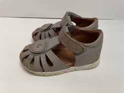 Bisgaard Sandalen,Babyschuhe,Schuhe,Gr.20,Leder,grau,Klettverschluss,Mädchen