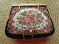 Damen Tasche Petit-point China Lupenstikerei um. 1950-1960