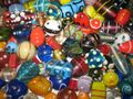 GLASPERLEN MIX/PERLEN MIX 150 g BUNTE LAMPWORK PERLEN/FANCY/BUNTE MISCHUNG x