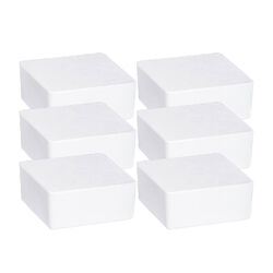WENKO 6er Set Nachfüller Entfeuchter Cube 1kg Calciumchlorid Quadratisch Weiß