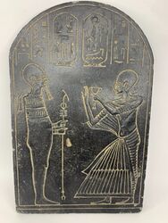 ALTE ÄGYPTISCHE ANTIKE STELA Stein Imhotep Pharaonenstatue Großer Gott...
