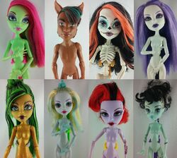 Monster High Puppen Shop Basic Dolls Custom Repaint OOAK - Venus Catty Frankie