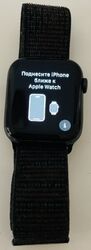 Apple  Watch Series 6 nike 44mm, Aluminium, Gehäuse Space-Grau, Loop Schwarz