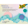 Tonpapier- und Fotokartonblock Trend A6 60 Blatt Pastellfarben farbig sortiert