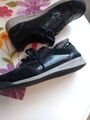 Sneaker damen 39 HushPuppies Schwarz mit Lackleder Einsatz 