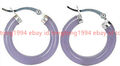 Mode Natürlich 30mm Violett Jade Band Baumeln Durchbohrt Ohrringe