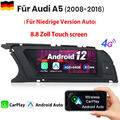 8.8"Android 12 Autoradio Carplay Für Audi A4/A5/B8/S4 GPS Navi WIFI BT SWC 4+64G