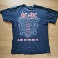 AC/DC Black Ice Tour 09/10 Australia Asia T-Shirt Size M Black Tour Date Tee VGC