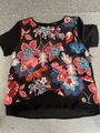 Desigual Damen Bluse in  XL, schwarz mit Blumenmuster, TOP!!!