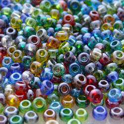 Rocailles-Perlen-Mix Bunt 650 Stück Glasperlen 3mm Mischung zum Auffädeln 8/0