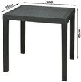 Gartentisch Balkontisch Terrassentisch Kunststoff 78x72cm Rattan Optik 4Personen