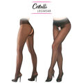 Cottelli Collection Legwear Sexy Suspender Tights Clotchless Collant Ouvert