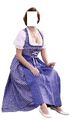 DIRNDL TRACHTENKLEID BLAU-WEISS KARO OKTOBERFEST GR. 48, GR. 52 1011153205