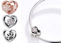 Charms Anhänger kompatibel Pandora Herz Pfote in 925 Silber Bead, Beads Love