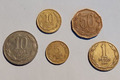 5 Münzen aus Chile