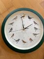 Rund weiß bunt Wanduhr  Uhr mit natürlichen Vogelstimmen Birdsong Clock original