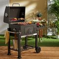 Holzkohlegrill Toronto Click mit Deckel,Edelstahl-Griff,Grillrost & Thermometer