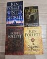 Ken Follett 4 Buchpaket - Winter der Welt, Eine Feuersäule, Die Säulen +