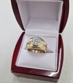 585 Gelbgold Herren Ring ,Siegelring Diamant/Brillant