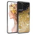 Für Samsung Galaxy S20 Plus / 5G Handyhülle Flüssig Glitter Hülle Schutz Gold