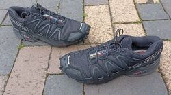 Salomon Speedcross 4 Trail running Trainers Size 4.5 EUR 37 Black Bungy Laces