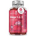 Omega 3 6 9 - 120 Gummibärchen - Gedächtnis, Sehkraft & Herzgesundheit - Vegan