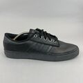 Adidas Kiel dreifach schwarz Leder Low Top Herren Skateboard Turnschuhe Schuhe UK10